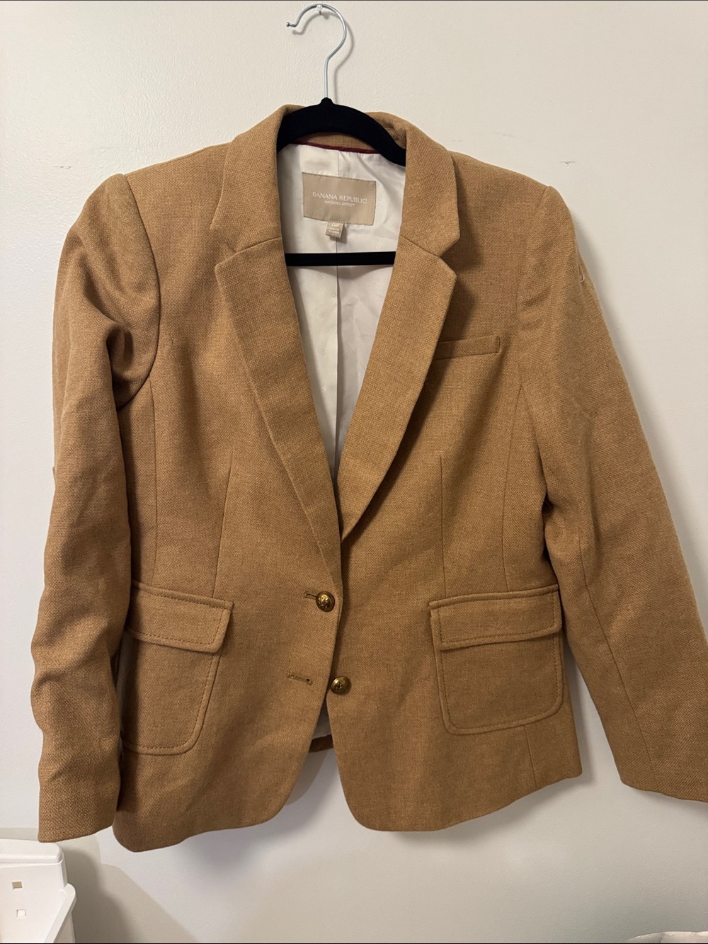 Banana Republic Camel Blazer Jacket 14P - Picture 2 of 7